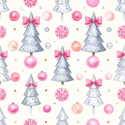 Rosy Santa Christmas Cheer Pattern 19 Quilting Cotton Fabric