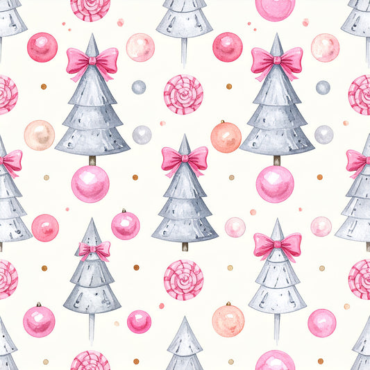 Rosy Santa Christmas Cheer Pattern 19 Quilting Cotton Fabric