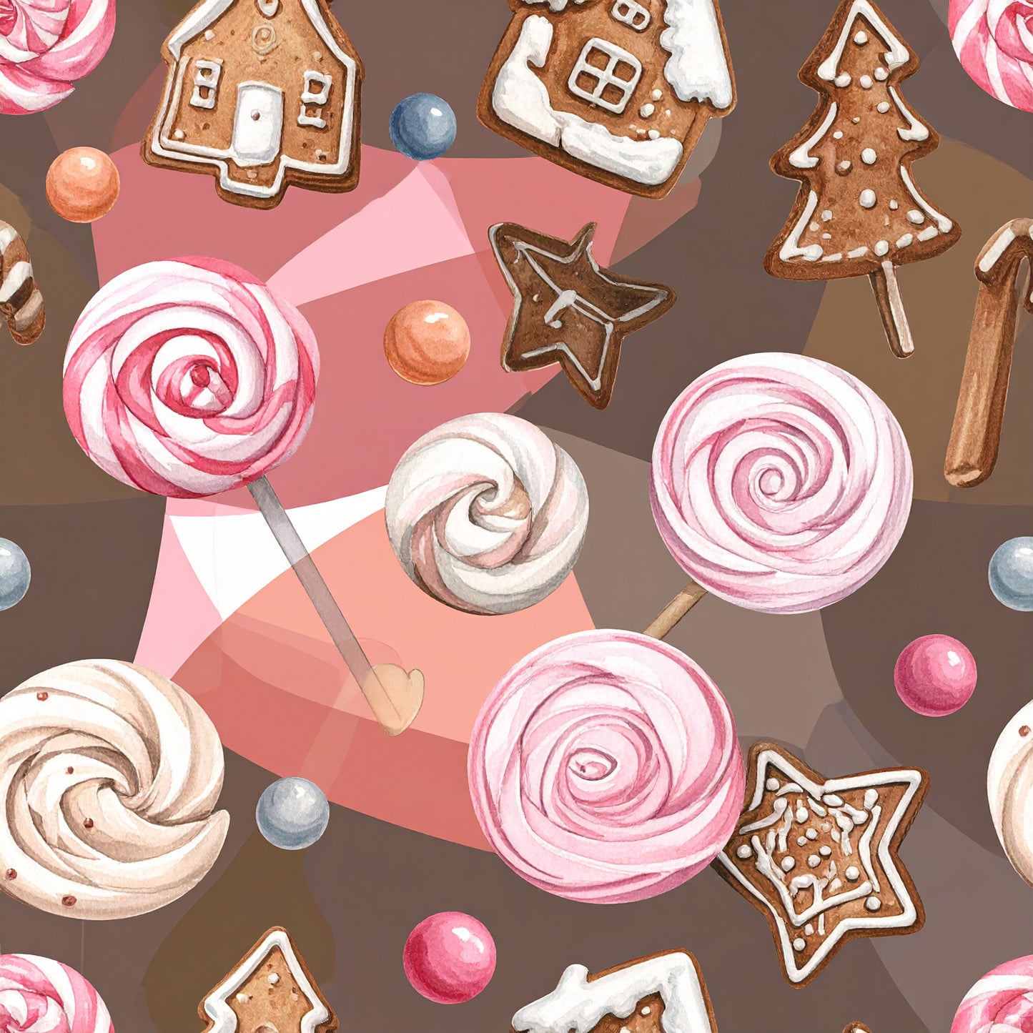 Rosy Santa Christmas Cheer Pattern 22 Quilting Cotton Fabric