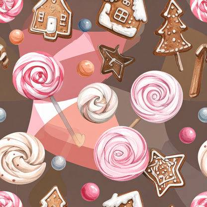 Rosy Santa Christmas Cheer Pattern 22 Quilting Cotton Fabric