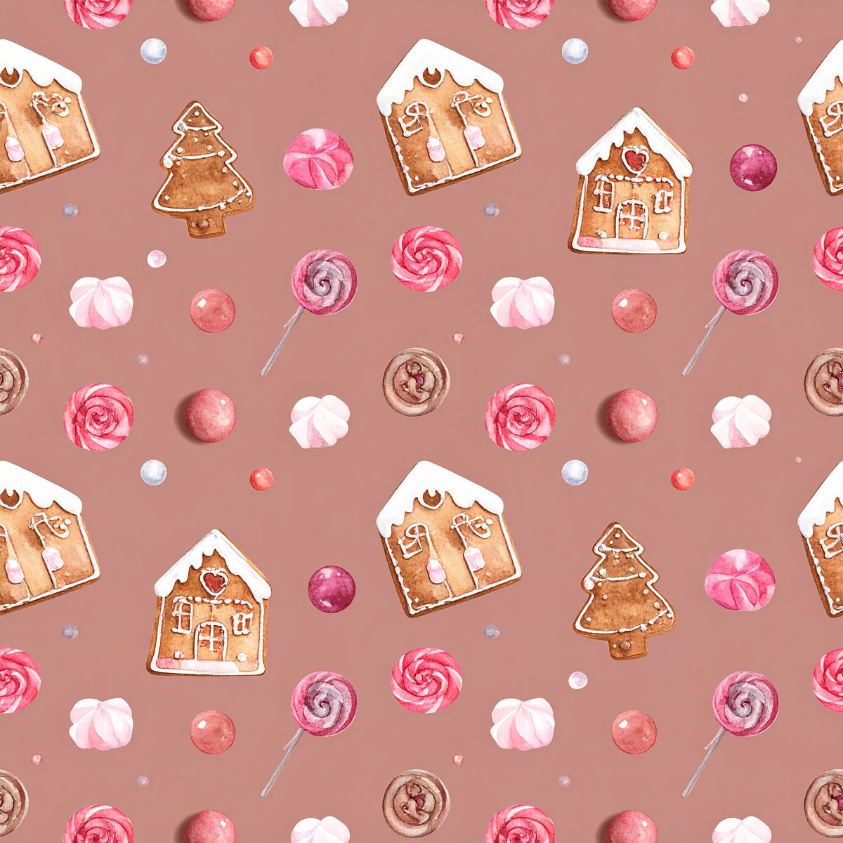 Rosy Santa Christmas Cheer Pattern 23 Quilting Cotton Fabric