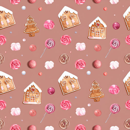 Rosy Santa Christmas Cheer Pattern 23 Quilting Cotton Fabric