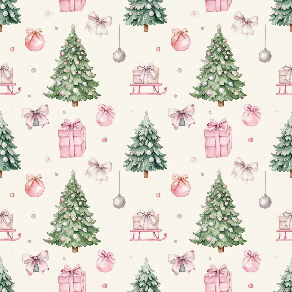 Rosy Santa Christmas Cheer Pattern 24 Quilting Cotton Fabric
