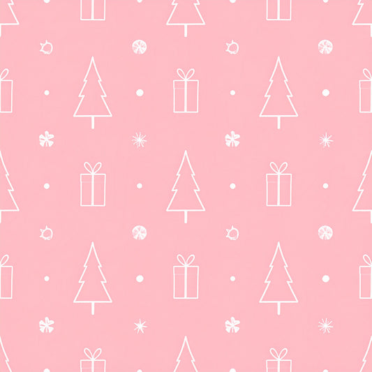 Rosy Santa Christmas Cheer Pattern 3 Quilting Cotton Fabric
