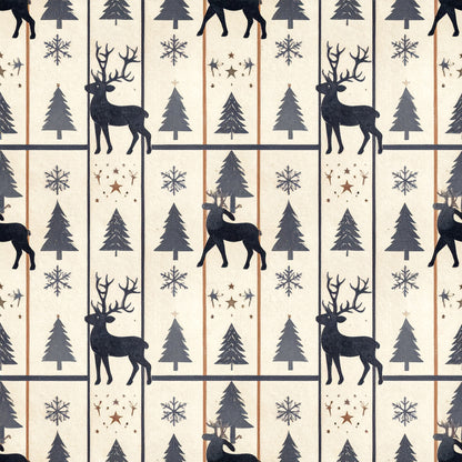 Rosy Santa Christmas Cheer Pattern 5 Quilting Cotton Fabric