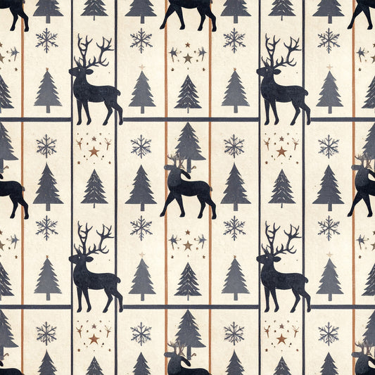 Rosy Santa Christmas Cheer Pattern 5 Quilting Cotton Fabric