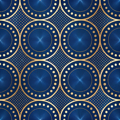 Royal Blue Azure Pattern 11 Quilting Cotton Fabric