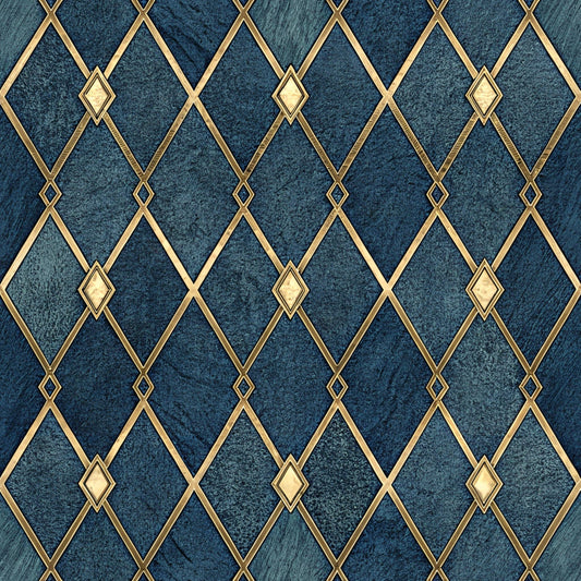 Royal Blue Azure Pattern 12 Quilting Cotton Fabric