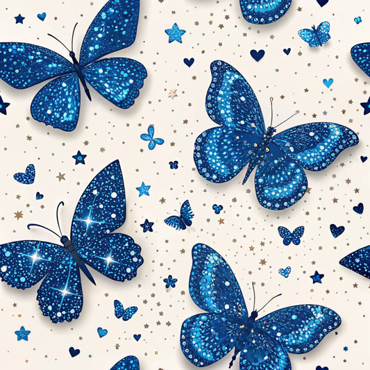 Royal Blue Azure Pattern 16 Quilting Cotton Fabric
