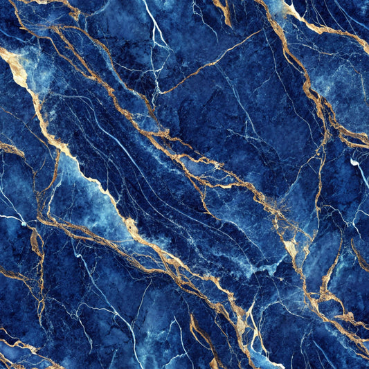Royal Blue Azure Pattern 17 Quilting Cotton Fabric