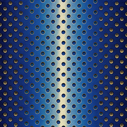 Royal Blue Azure Pattern 18 Quilting Cotton Fabric