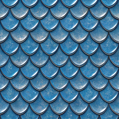 Royal Blue Azure Pattern 3 Quilting Cotton Fabric
