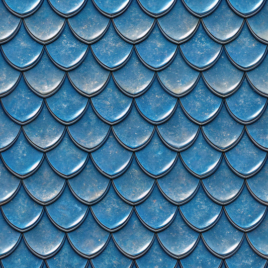 Royal Blue Azure Pattern 3 Quilting Cotton Fabric