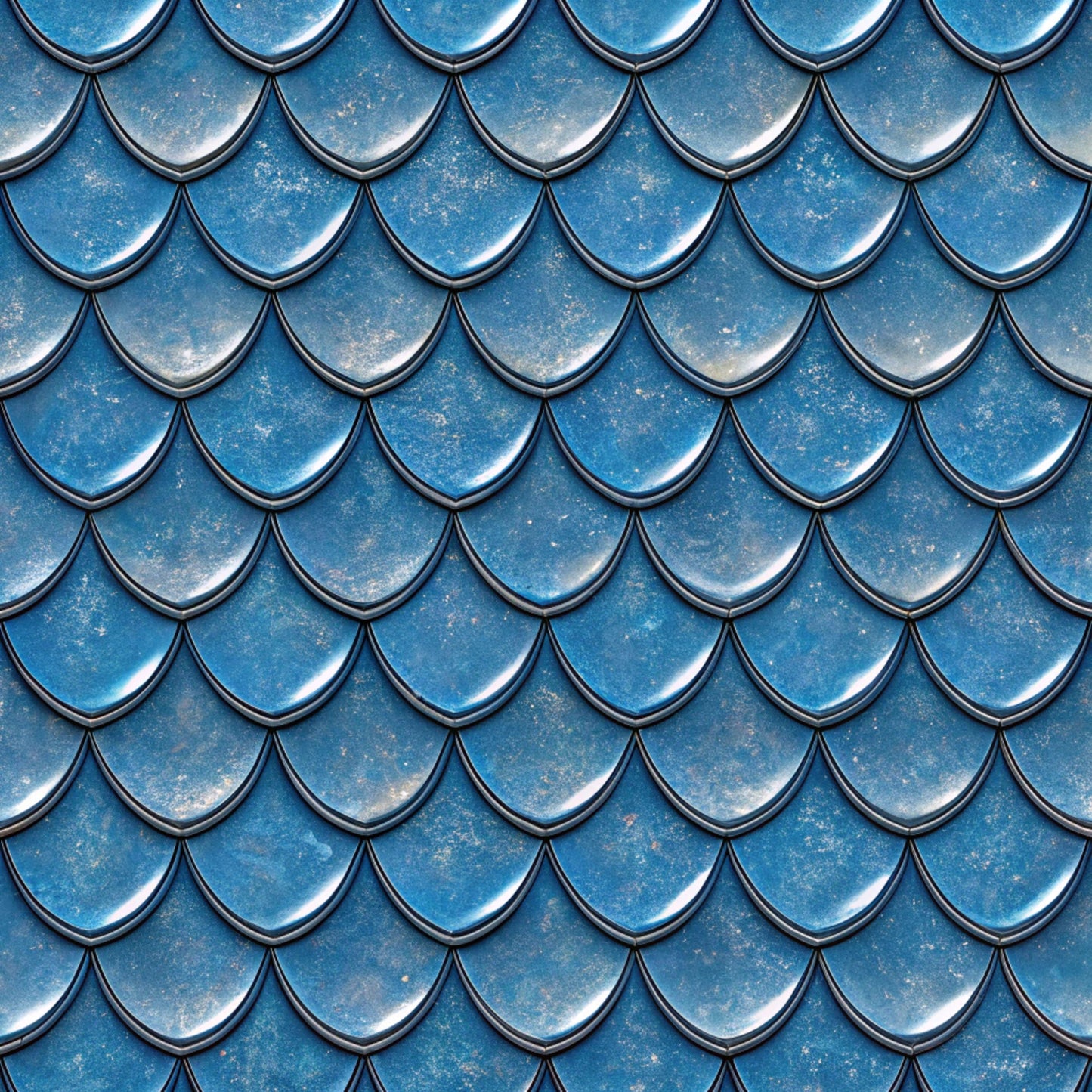 Royal Blue Azure Pattern 3 Quilting Cotton Fabric
