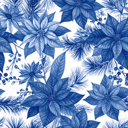 Royal Blue Ornament Elegance Pattern 20 Quilting Cotton Fabric