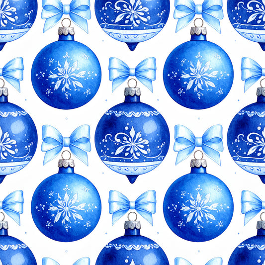 Royal Blue Ornament Elegance Pattern 26 Quilting Cotton Fabric