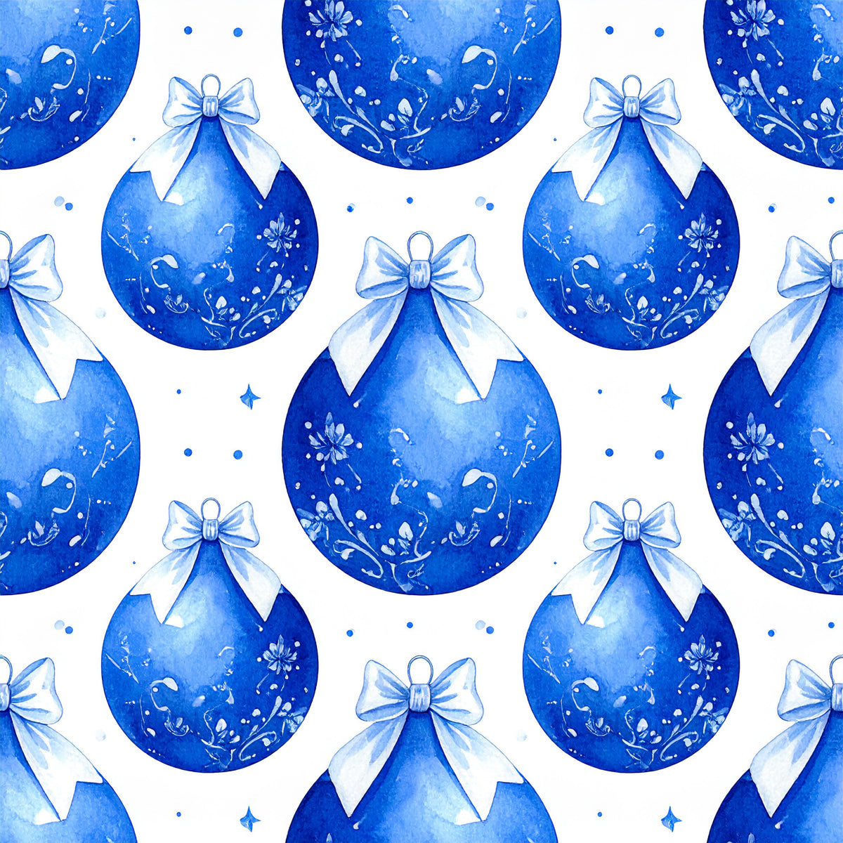 Royal Blue Ornament Elegance Pattern 27 Quilting Cotton Fabric