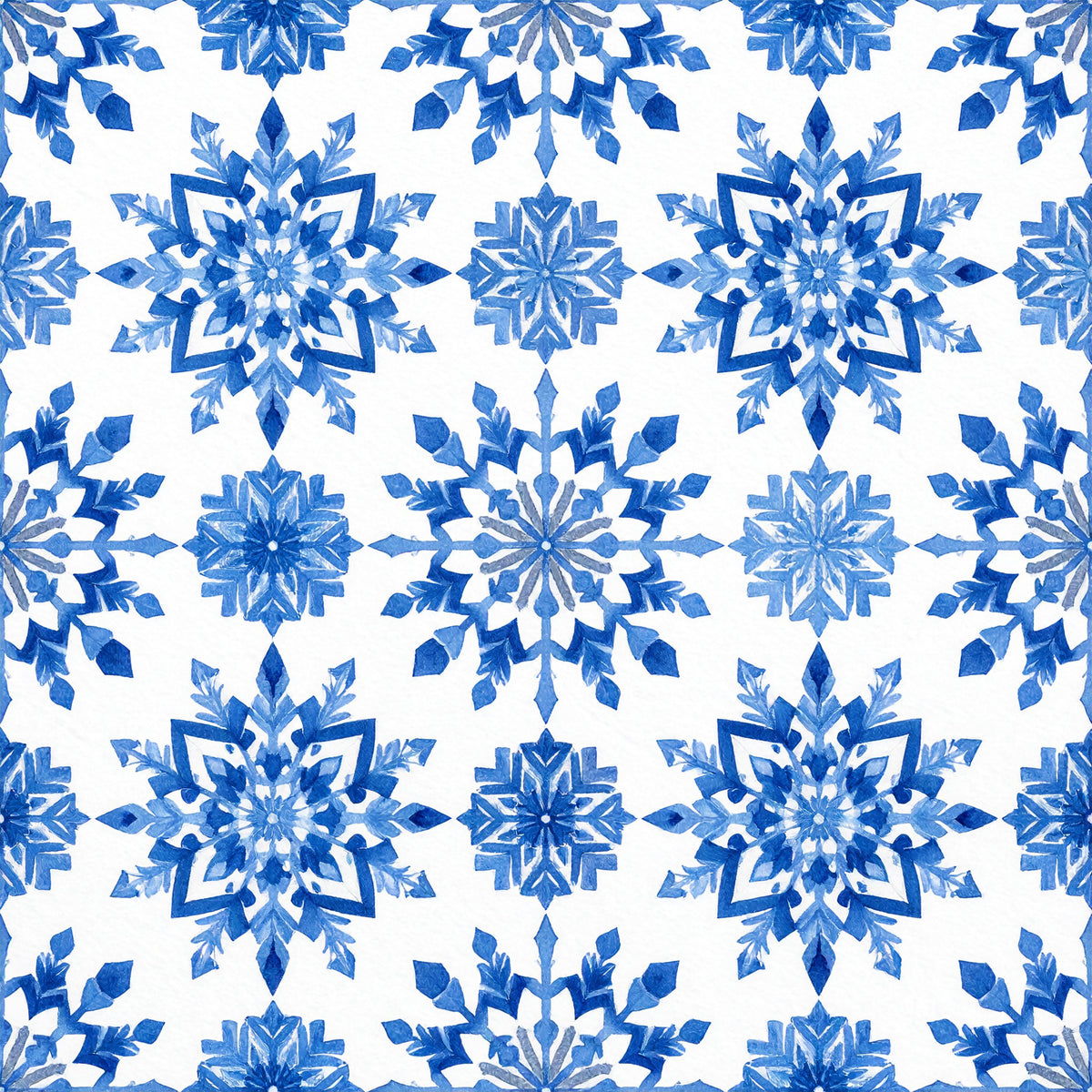 Royal Blue Ornament Elegance Pattern 29 Quilting Cotton Fabric