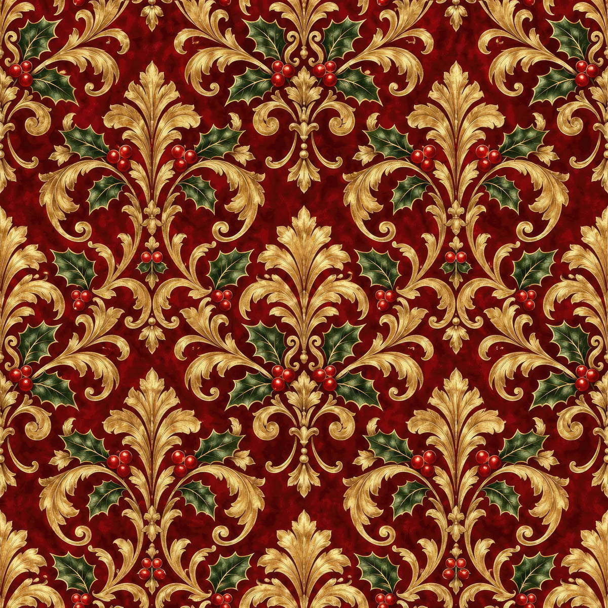 Royal Christmas Pattern 4 Quilting Cotton Fabric