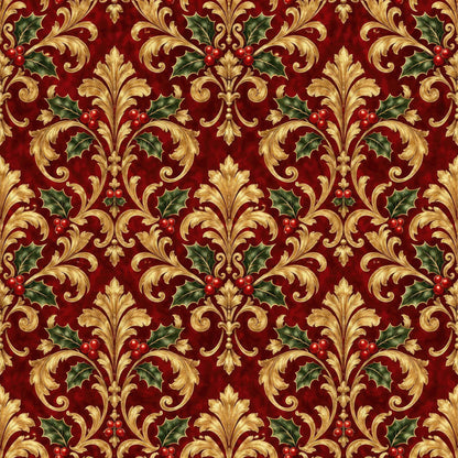 Royal Christmas Pattern 4 Quilting Cotton Fabric