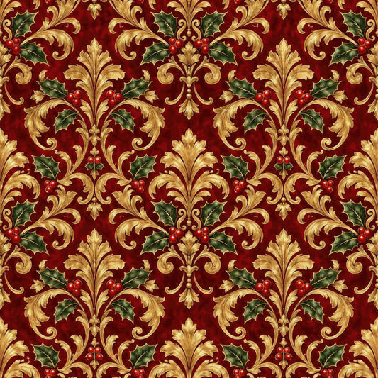 Royal Christmas Pattern 4 Quilting Cotton Fabric