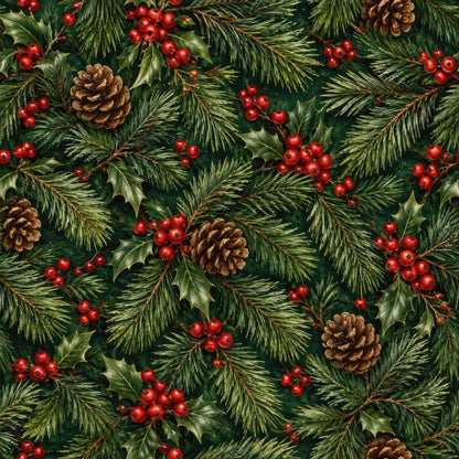 Royal Christmas Pattern 6 Quilting Cotton Fabric