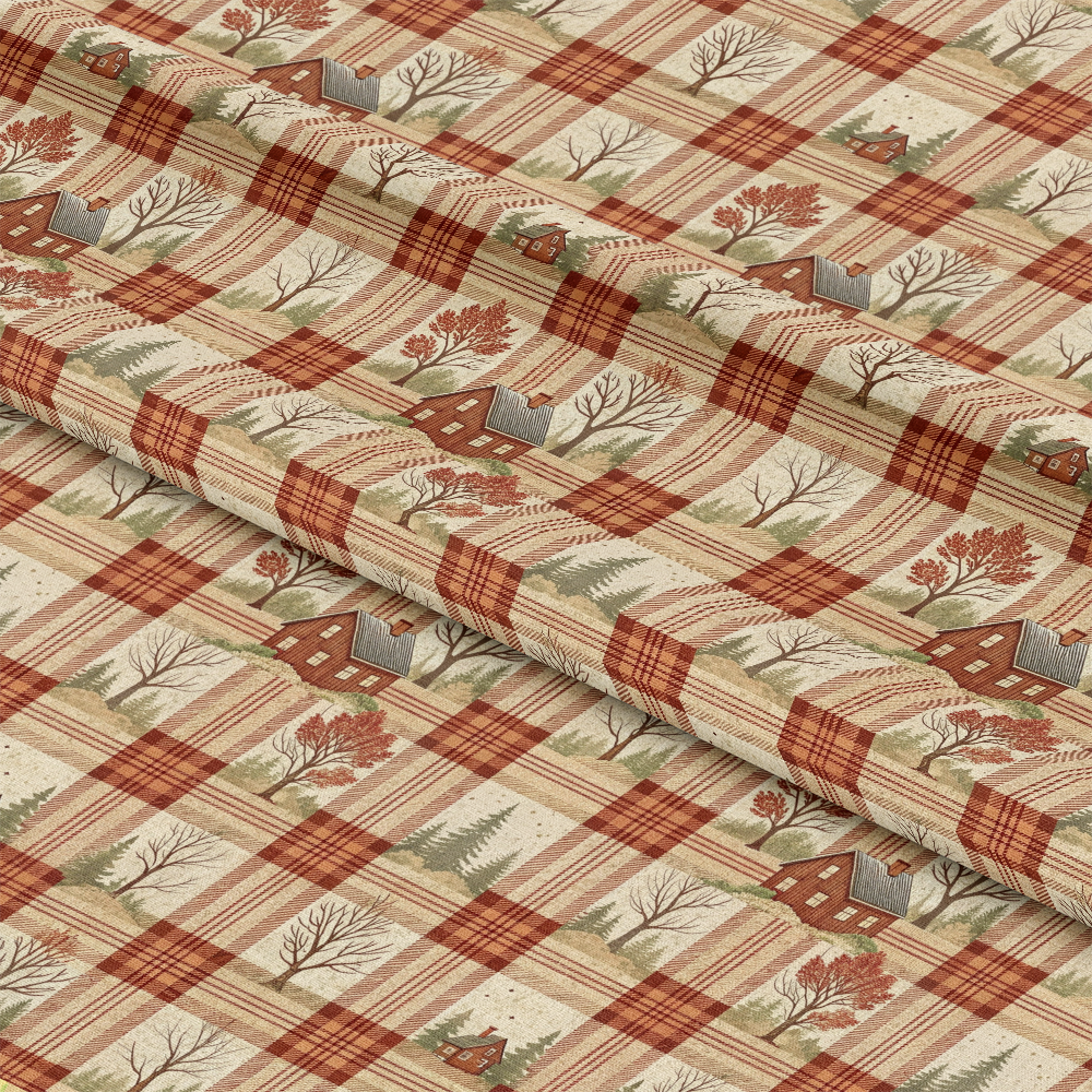 Rustic Country Farmhouse Plaid Pattern 10 Quilting Cotton Fabric