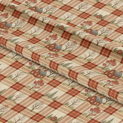 Rustic Country Farmhouse Plaid Pattern 10 Quilting Cotton Fabric