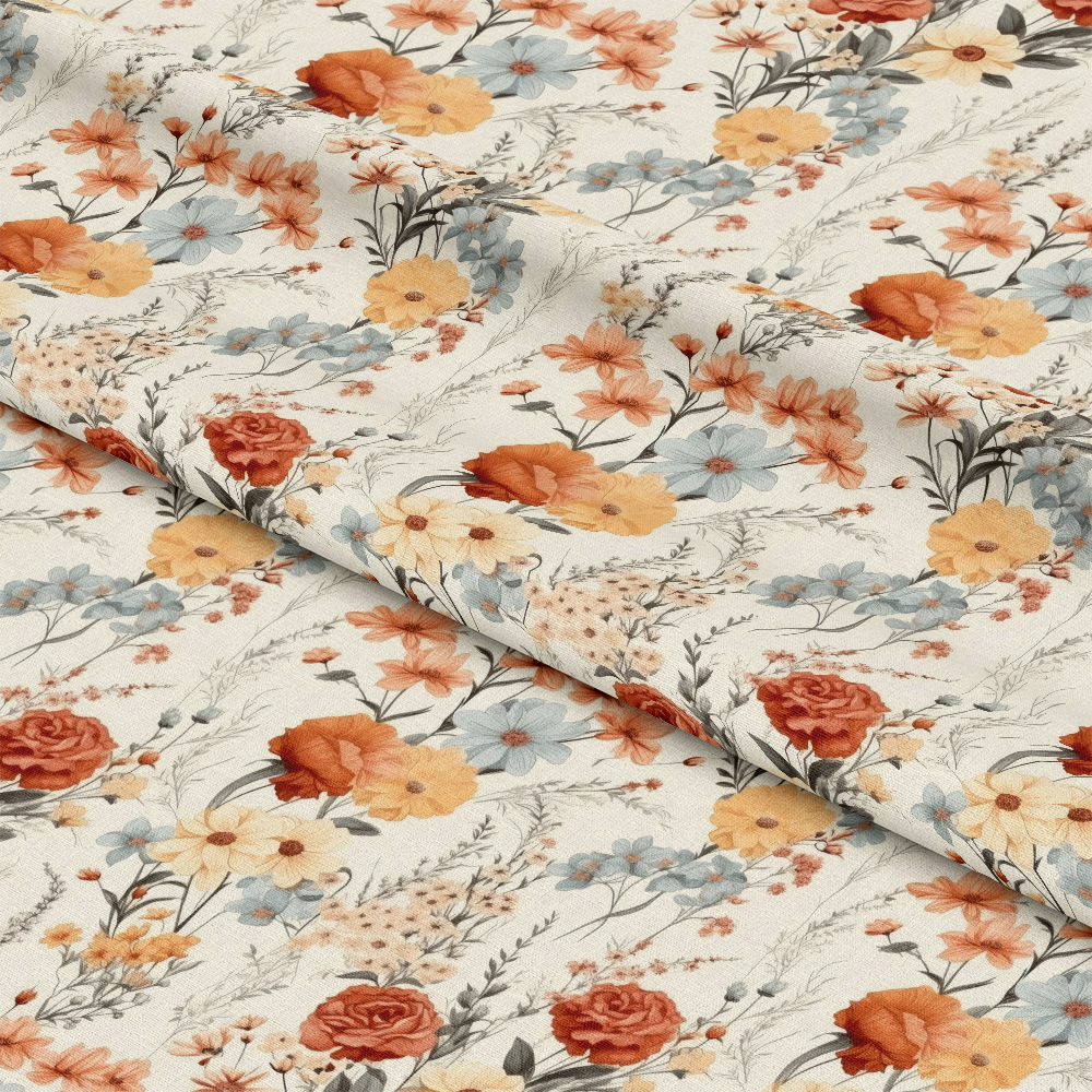 Rustic Wildflowers Bouquets Pattern 12 Quilting Cotton Fabric