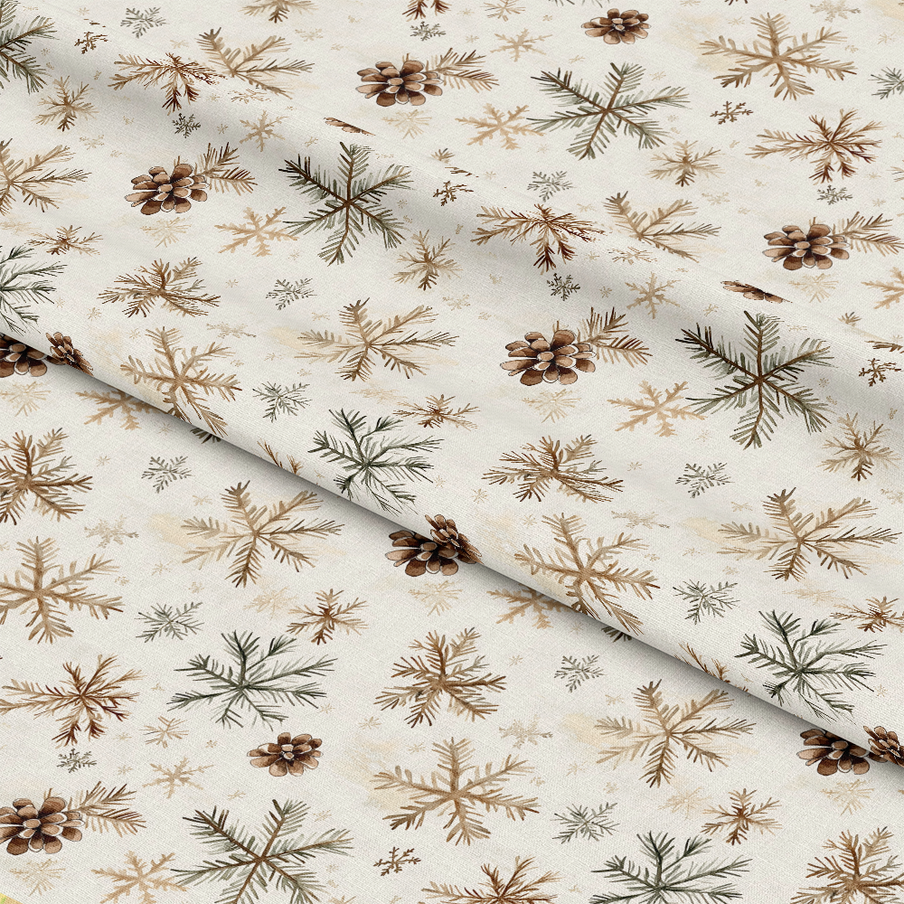 Rustic Winter Snowflakes Quilting Cotton Fabric