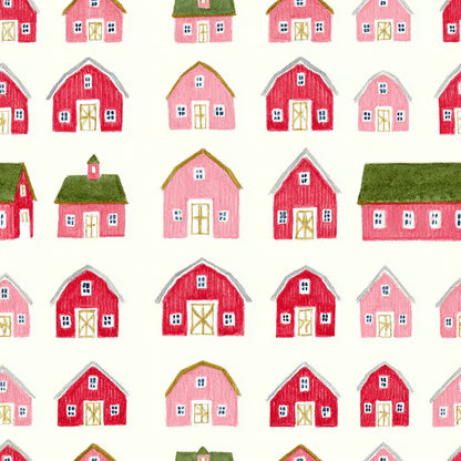 Rustic Barns Pattern 1 Quilting Cotton Fabric