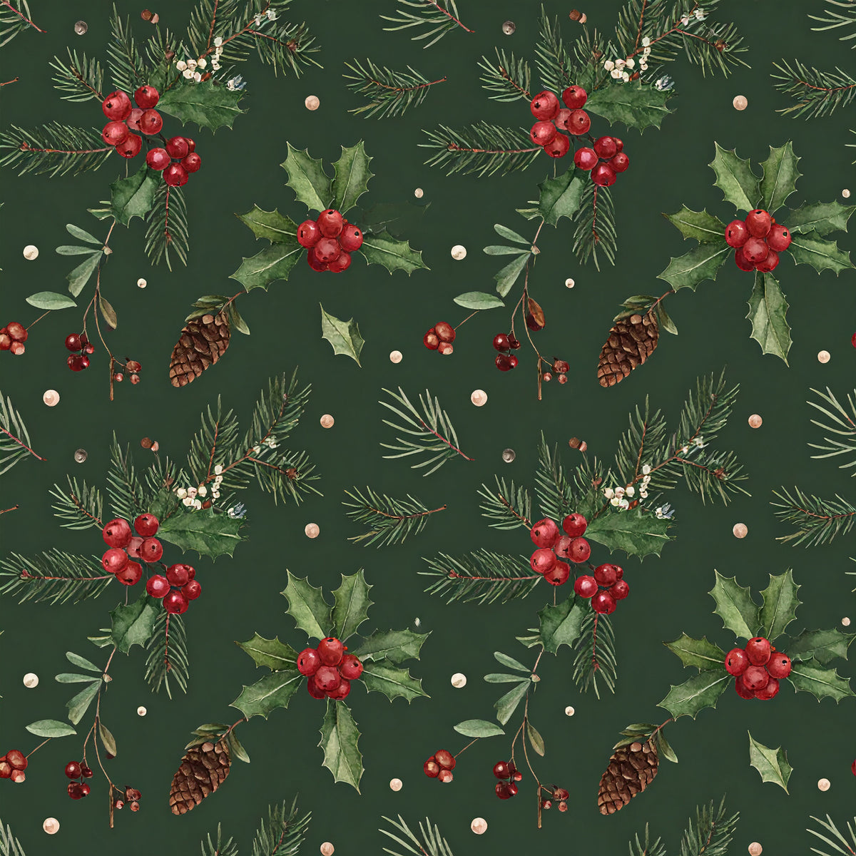 Rustic Christmas Heritage Pattern 19 Quilting Cotton Fabric