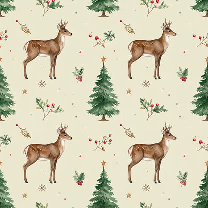 Rustic Christmas Heritage Pattern 23 Quilting Cotton Fabric