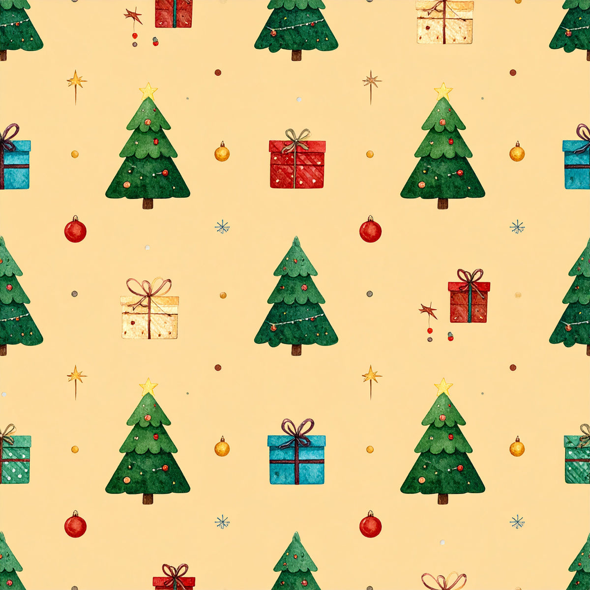 Rustic Christmas Heritage Pattern 3 Quilting Cotton Fabric