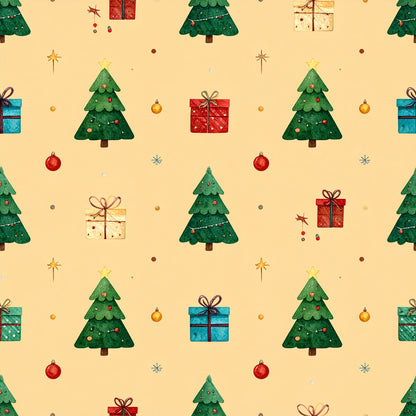 Rustic Christmas Heritage Pattern 3 Quilting Cotton Fabric
