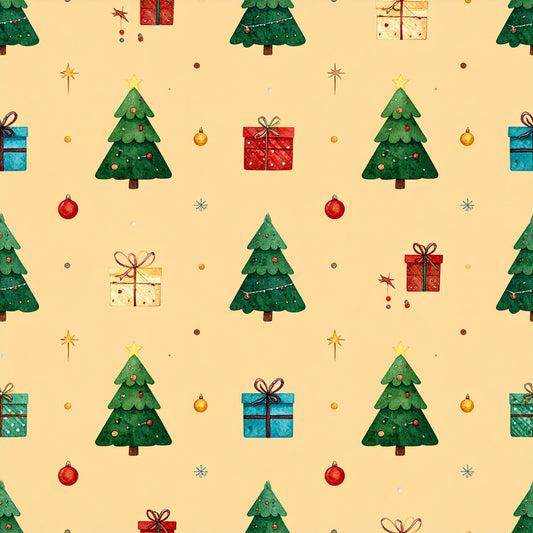 Rustic Christmas Heritage Pattern 3 Quilting Cotton Fabric