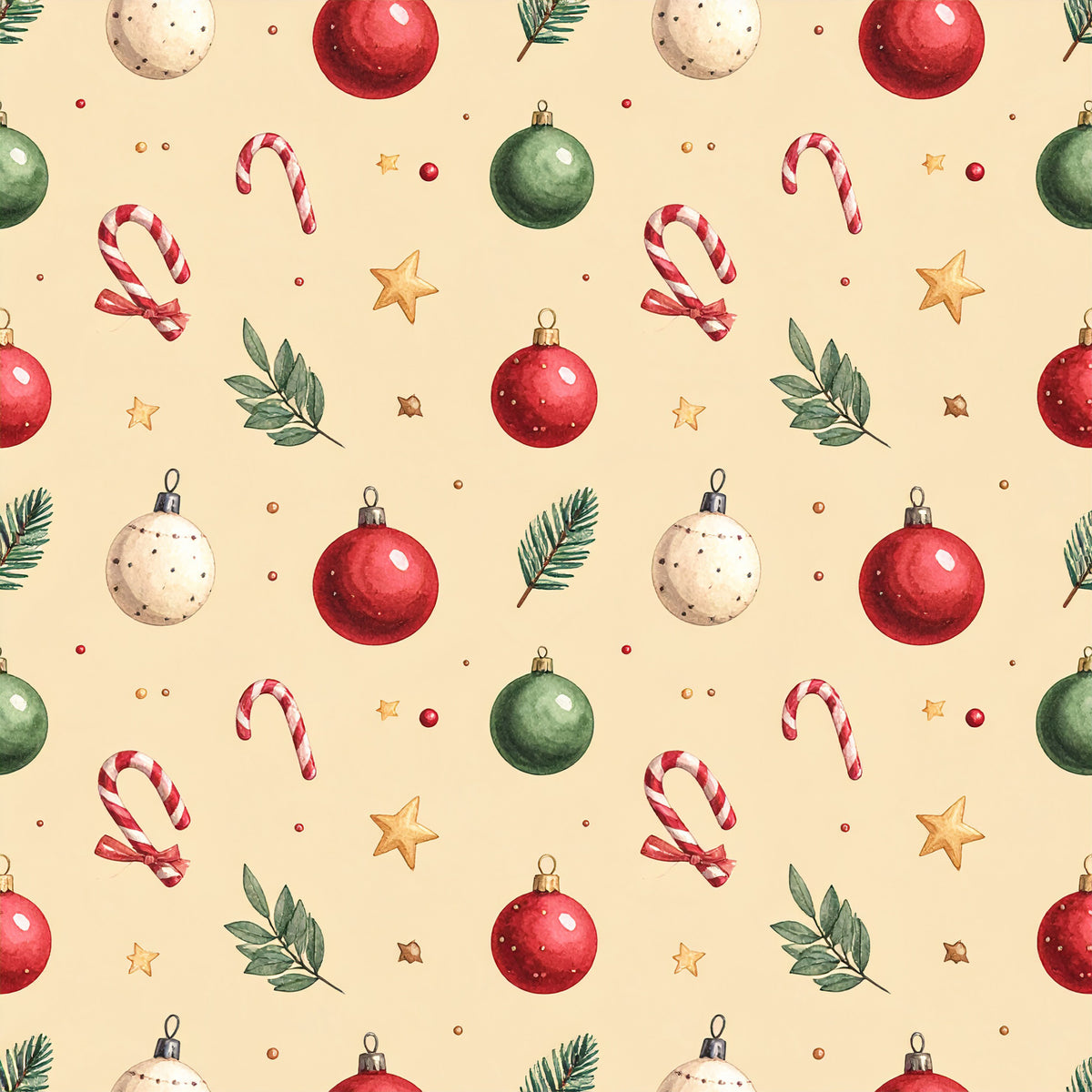 Rustic Christmas Heritage Pattern 6 Quilting Cotton Fabric