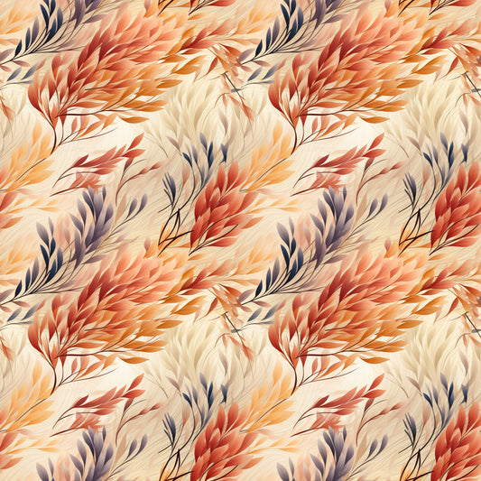 Rustic Fall Leaves Pattern 1 Quilting Cotton Fabric