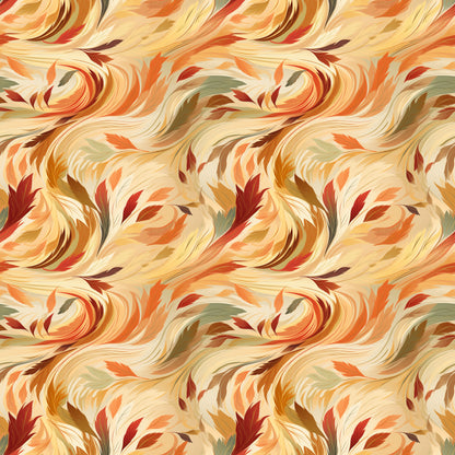 Rustic Fall Leaves Pattern 2 Quilting Cotton Fabric