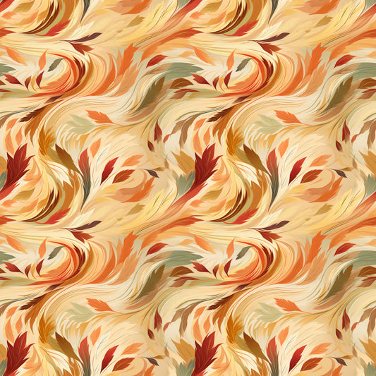 Rustic Fall Leaves Pattern 2 Quilting Cotton Fabric