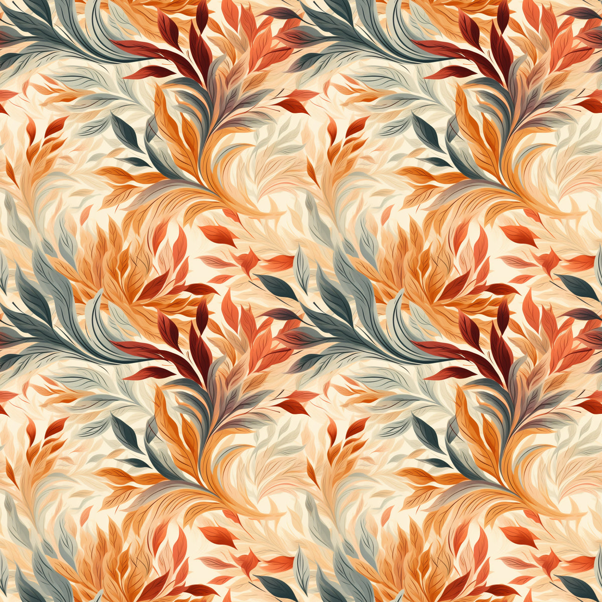 Rustic Fall Leaves Pattern 3 Quilting Cotton Fabric