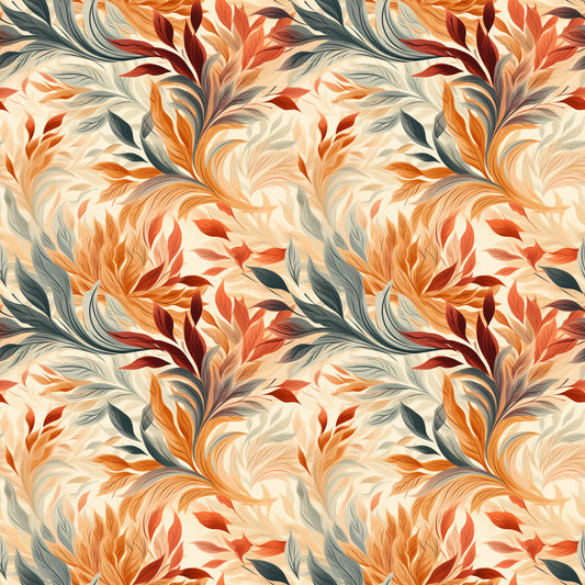 Rustic Fall Leaves Pattern 3 Quilting Cotton Fabric