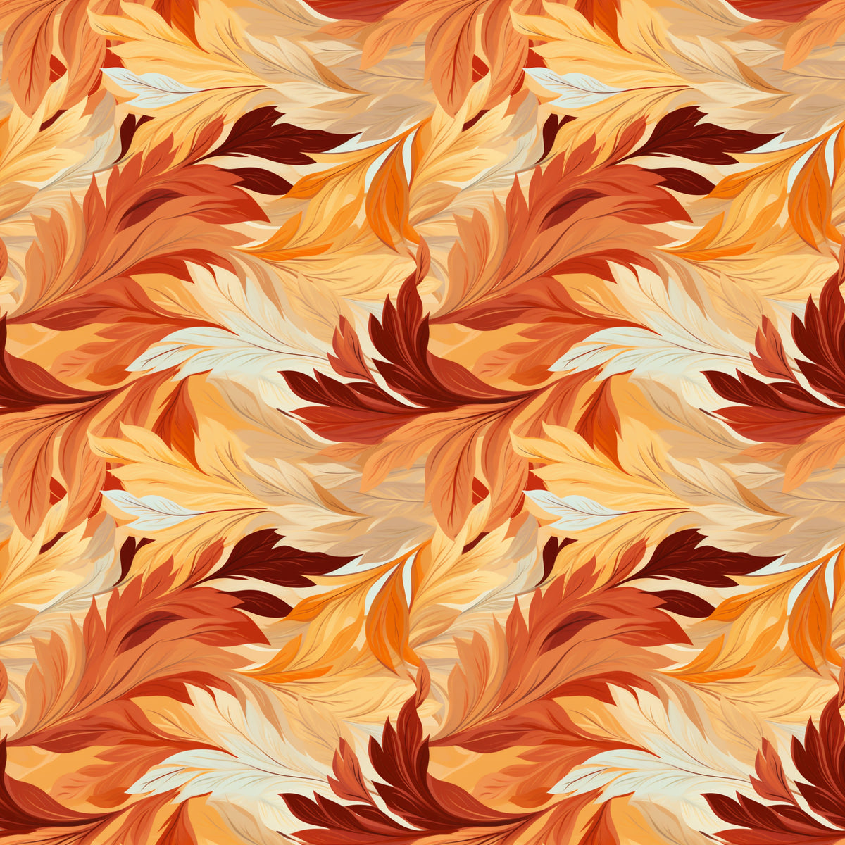 Rustic Fall Leaves Pattern 4 Quilting Cotton Fabric