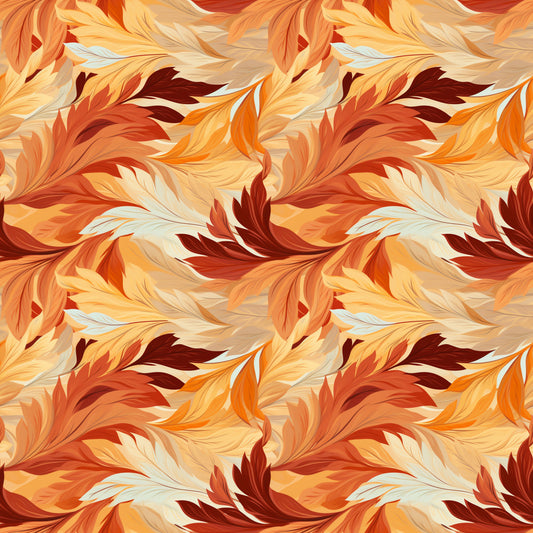 Rustic Fall Leaves Pattern 4 Quilting Cotton Fabric