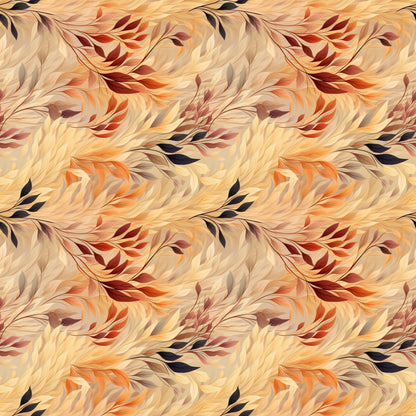 Rustic Fall Leaves Pattern 6 Quilting Cotton Fabric