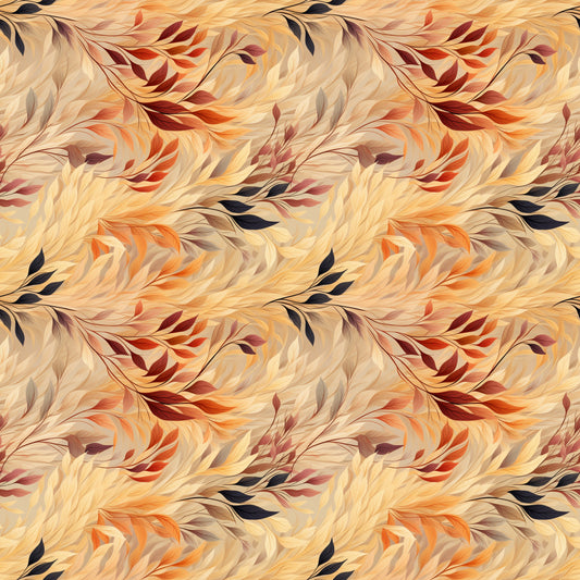 Rustic Fall Leaves Pattern 6 Quilting Cotton Fabric