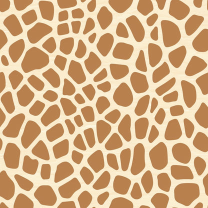 Abstract pattern resembling giraffe spots in shades of brown and beige.