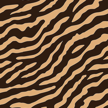 Tan and dark brown tiger stripe pattern on a surface.