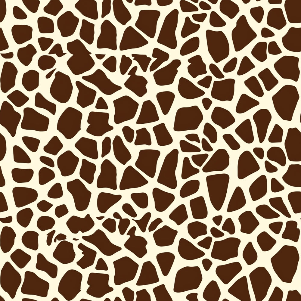 A pattern of irregular brown spots on a light beige background, resembling a giraffes skin.