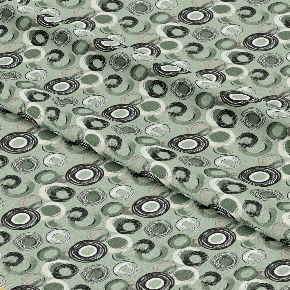 Sage Green Boho Pattern 10 Quilting Cotton Fabric